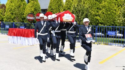  Denizli'de kalp krizi sonucu hayatını kaybeden polis memuru için tören
