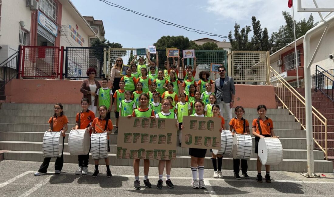 İzmir’de ilkokul öğrencileri, Eko Okul Projesi kapsamında çevre bilincini artırmak
