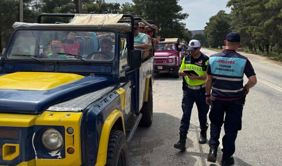 Muğla’nın Marmaris ilçesinde denetlenen 7 cip safari sürücüsüne idari para