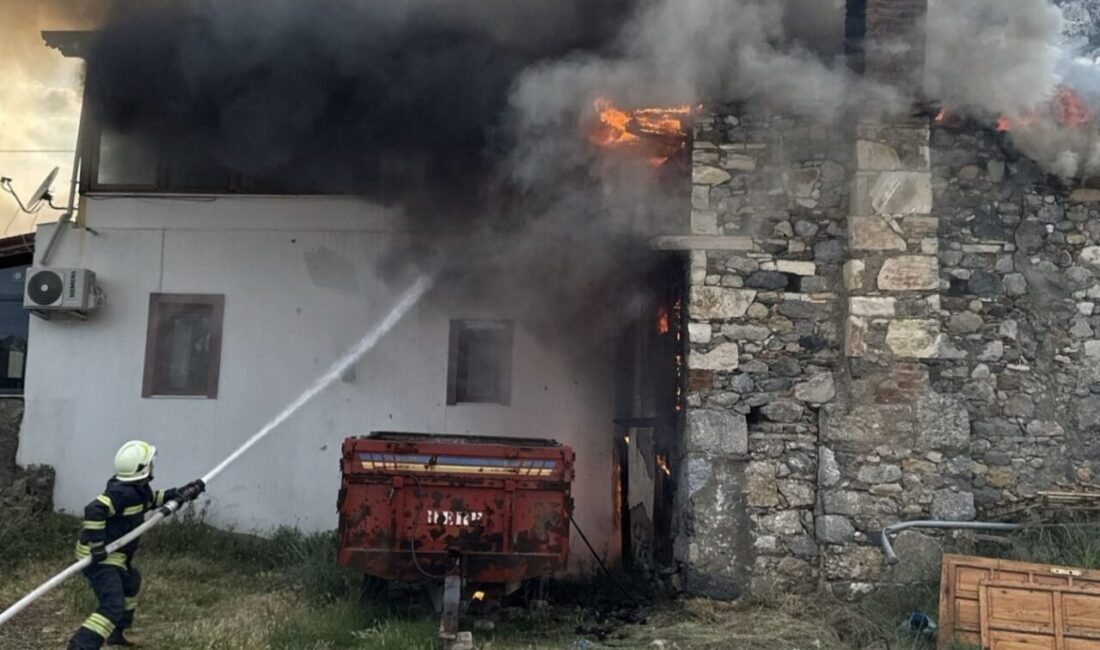 Muğla’nın Milas ilçesinde bir evde çıkan yangın itfaiye ekiplerince söndürüldü.