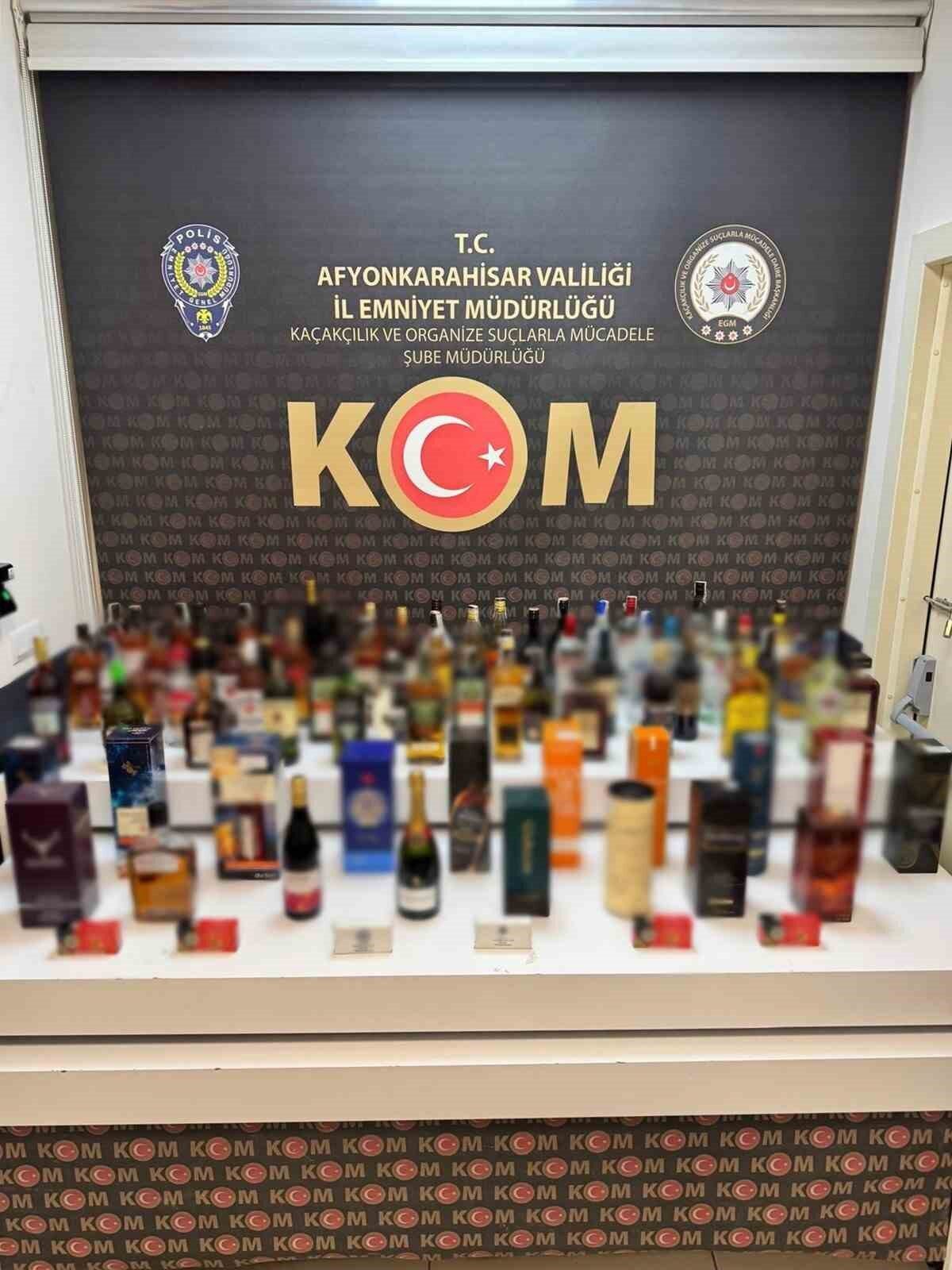 Afyonkarahisar’da polis tarafından bir şahsın adresine düzenlenen baskında 72 adet