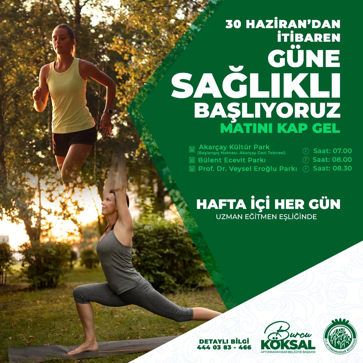Afyonkarahisar Belediyesi, vatandaşların güne daha enerjik, sağlıklı ve dinamik başlaması