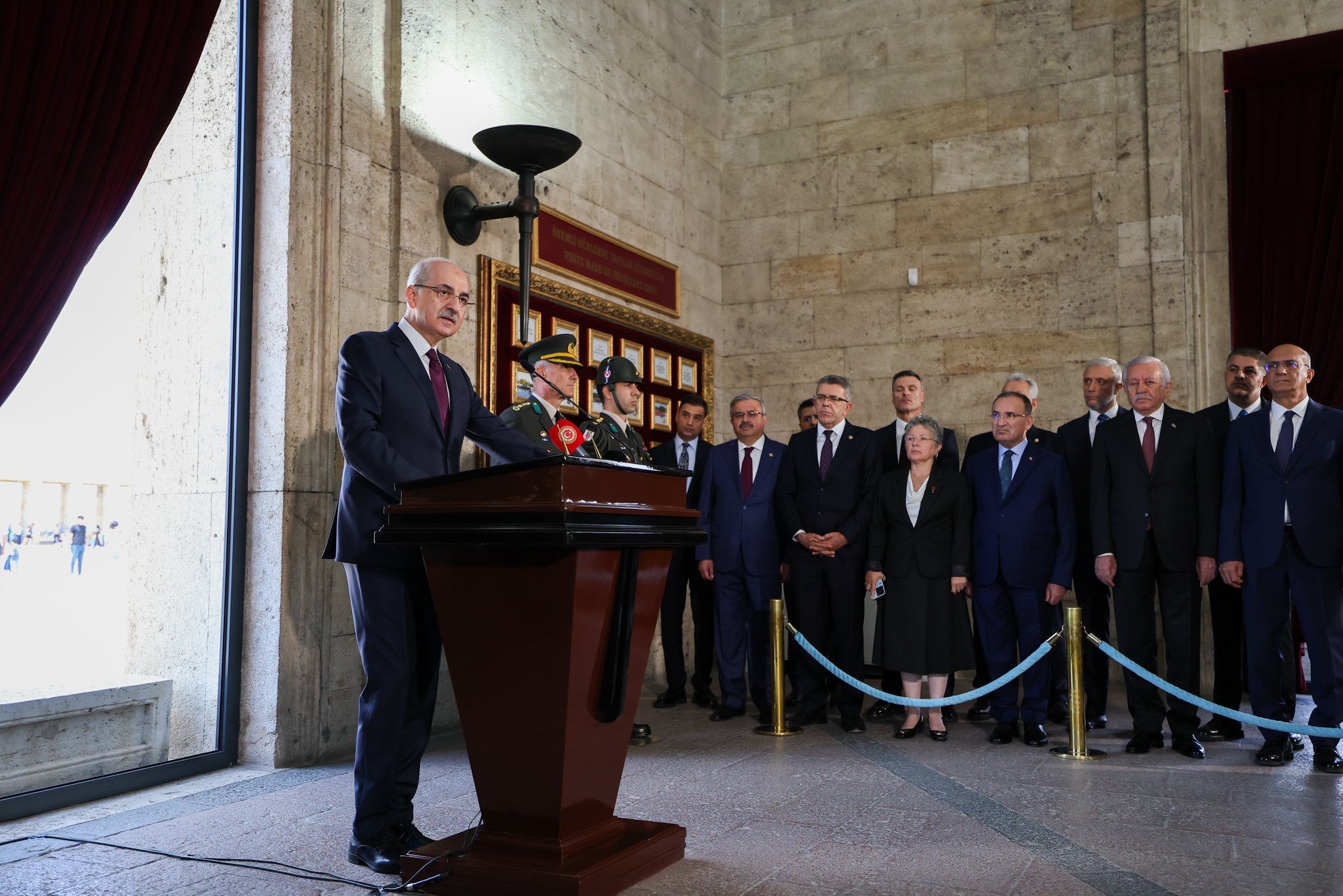 Türkiye Büyük Millet Meclisi (TBMM) Başkanı Numan Kurtulmuş ve 28.