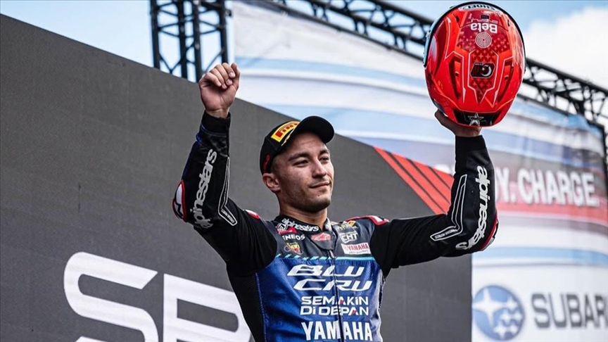 Milli motosikletçi Can Öncü, İtalya'da düzenlenen Dünya Supersport Şampiyonası'nın 6