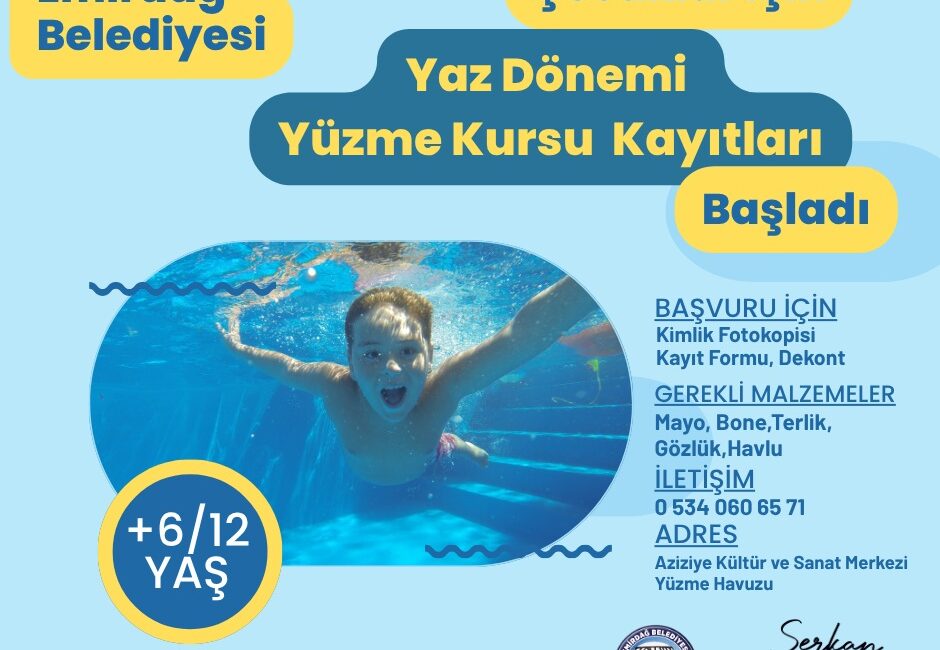 Emirdağ Belediyesi, 6-12 yaş arası çocuklara yönelik yaz dönemi yüzme