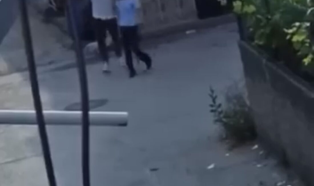 Bursa'nın Osmangazi ilçesinde bir adam, tartıştığı kadını sokak ortasında darp