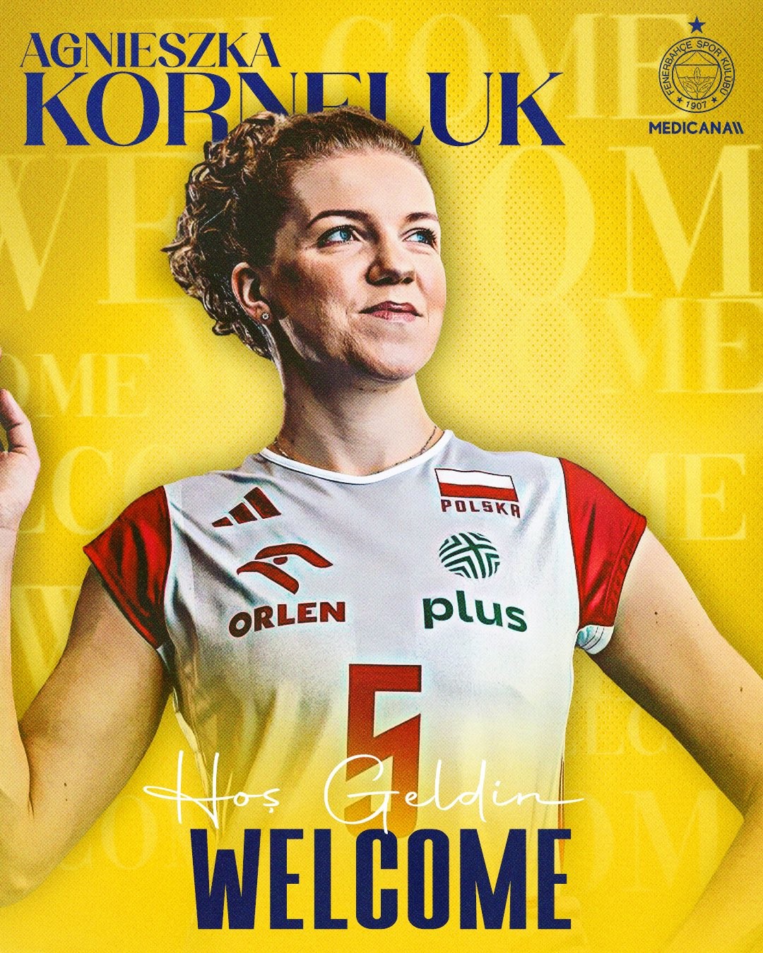 Fenerbahçe Kadın Voleybol Takımı, Polonyalı oyuncu Agnieszka Korneluk'u kadrosuna kattı.