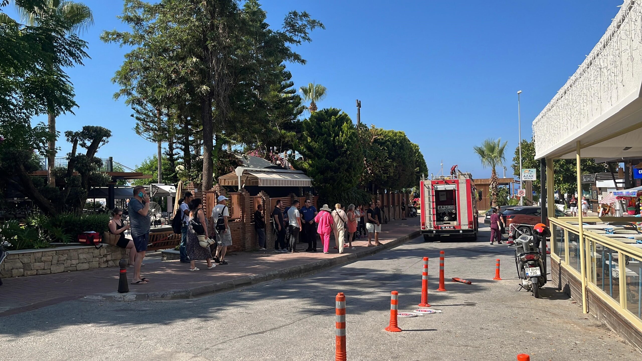 Antalya'nın Alanya ilçesindeki üç yıldızlı bir otelin kazan dairesinde çıkan