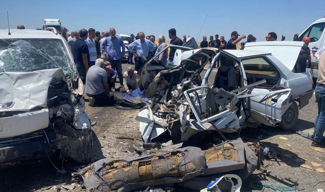 Adıyaman'ın Samsat ilçesi karayolunda, bir otomobil ile hafif ticari aracın