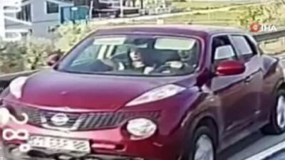 İstanbul-İzmir otobanında kayda alınan görüntüler, herkesin yüreğini ağzına getirdi. Bayram