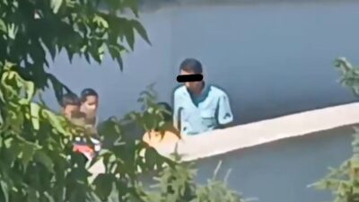 Afyonkarahisar’da bir öğretmenin 9 yaşındaki öğrencini okul bahçesinde tokatladığı anlar