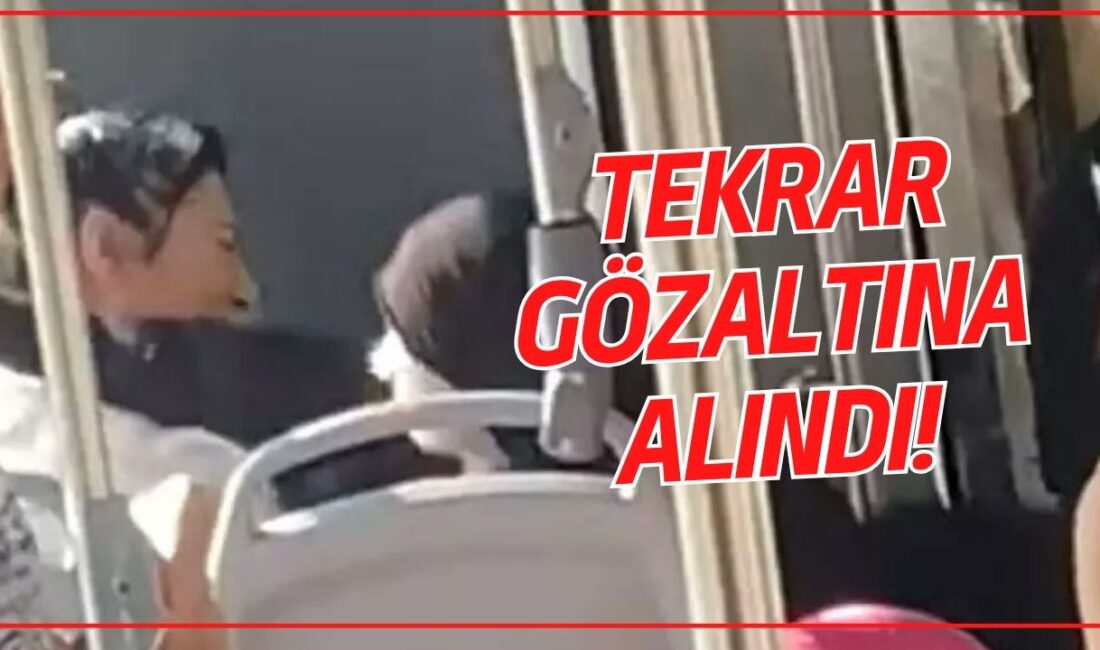 Denizli'de 2 yaşındaki kızıyla birlikte halk otobüsüne binen tesettürlü kadına