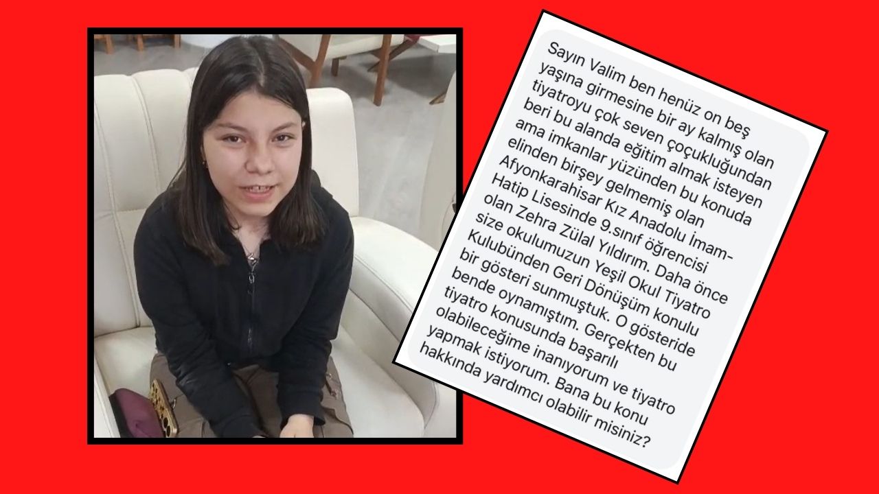 Afyonkarahisar Kız Anadolu İmam Hatip Lisesi 9. sınıf öğrencisi Zehra