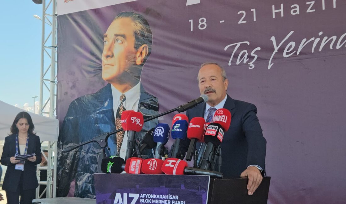 Afyonkarahisar’da bu yıl ilk kez düzenlenen Afyon Blok Mermer Fuarı