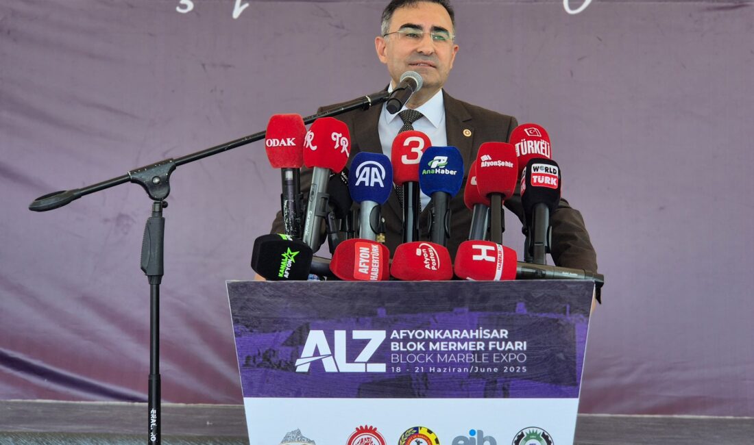 Afyonkarahisar’da bu yıl ilk kez düzenlenen Afyon Blok Mermer Fuarı
