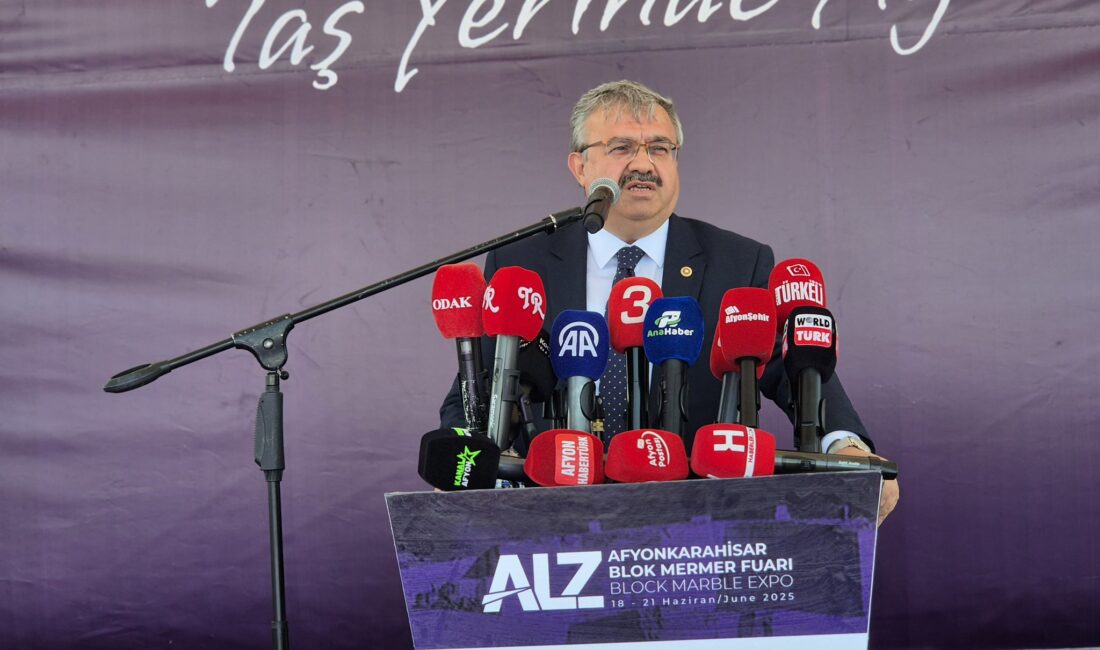 Afyonkarahisar’da bu yıl ilk kez düzenlenen Afyon Blok Mermer Fuarı