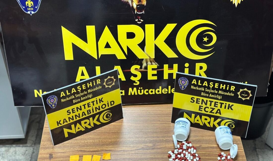 Manisa’nın Alaşehir ilçesinde uyuşturucu ticareti yaptığı iddiasıyla gözaltına alınan şüpheli