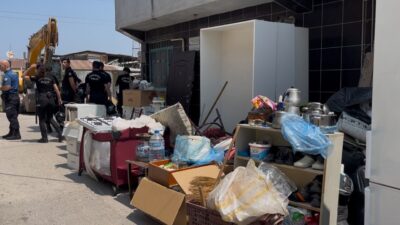 Bursa’nın Osmangazi ilçesinde bulunan ve yüksek gerilim hattının hemen altında