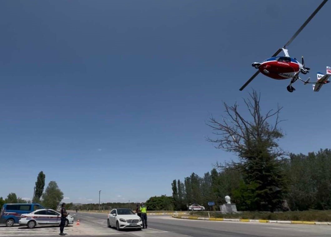 Eskişehir İl Jandarma Komutanlığı ekipleri tarafından yapılan havadan trafik denetimlerinde