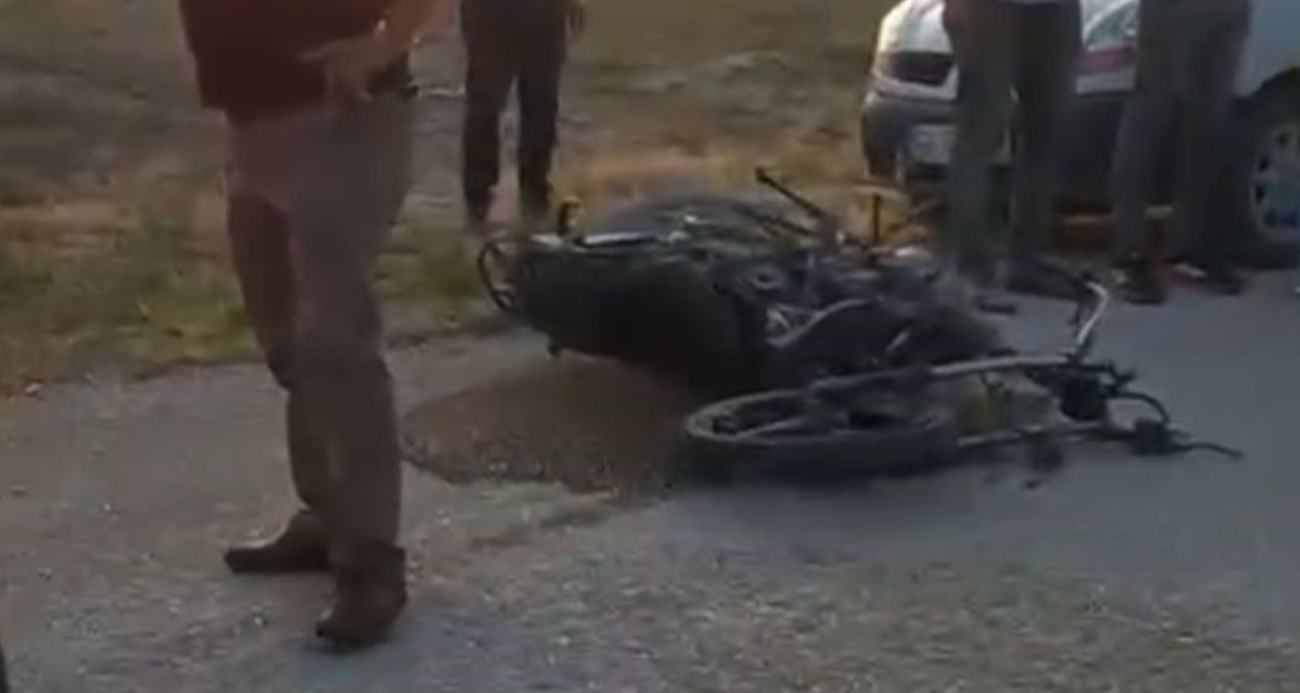 Konya’nın Cihanbeyli ilçesinde motosiklet ile otomobilin çarpışması sonucu meydana gelen