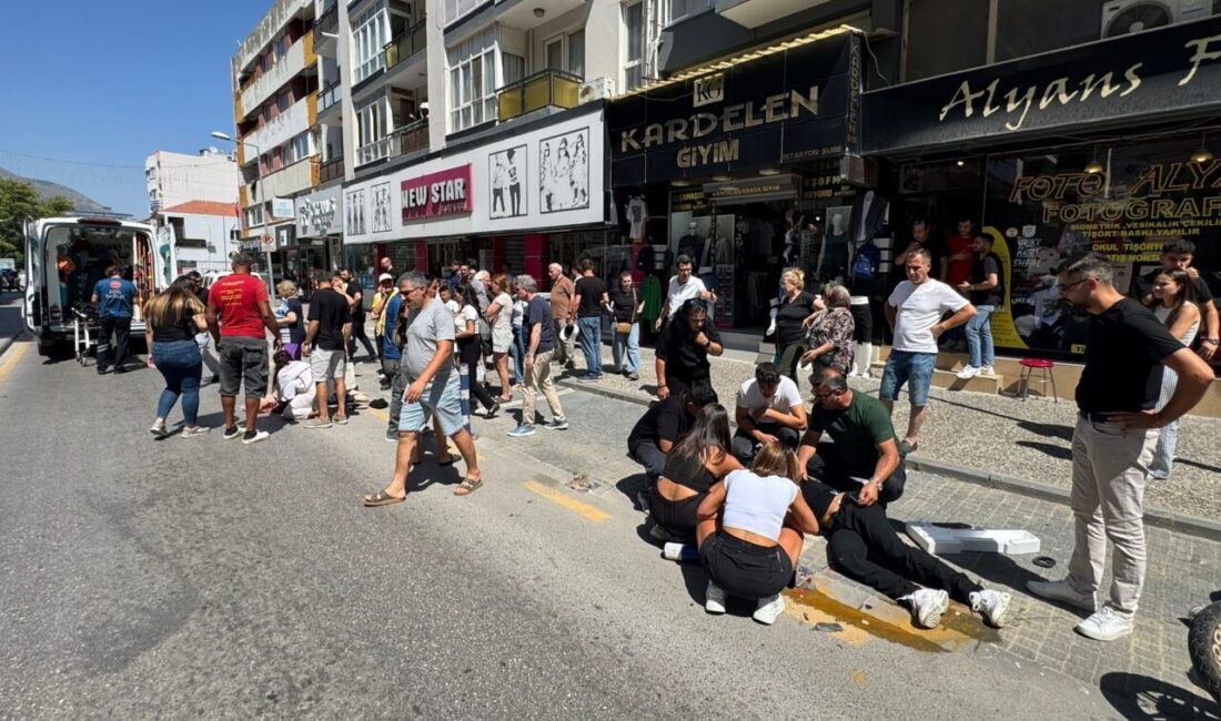  Aydın'ın Söke ilçesinde motosikletin çarpması sonucu yaralanan 2 kişi hastaneye