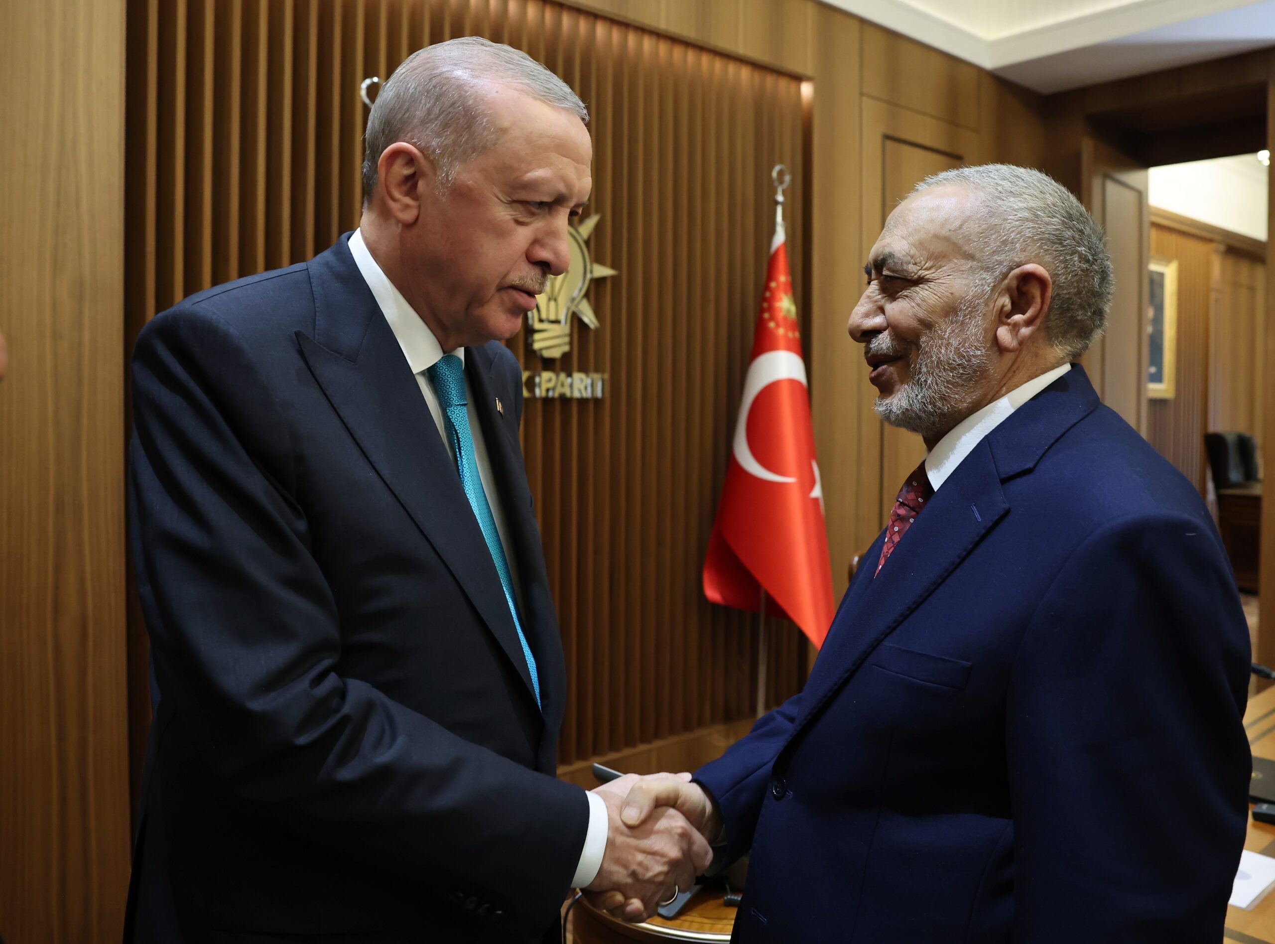 Cumhurbaşkanı Recep Tayyip Erdoğan, Irak Temsilciler Meclisi Başkanı Mahmud Meşhedani'yi