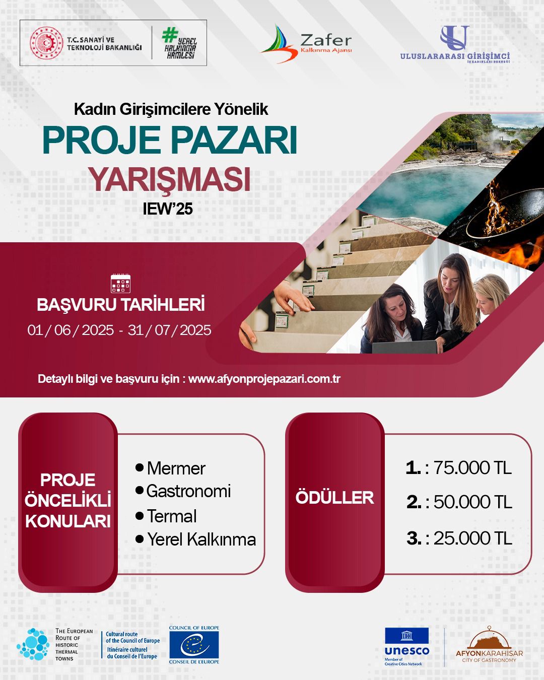 Uluslararası Girişimci Kadınlar Zirvesi (IEW’25), 26-27 Eylül 2025 tarihlerinde Afyonkarahisar’da