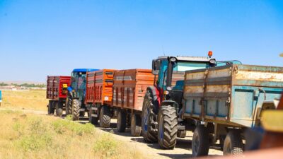 Çobanlar ilçesinde hububat hasadıyla birlikte Toprak Mahsulleri Ofisi (TMO) tarafından