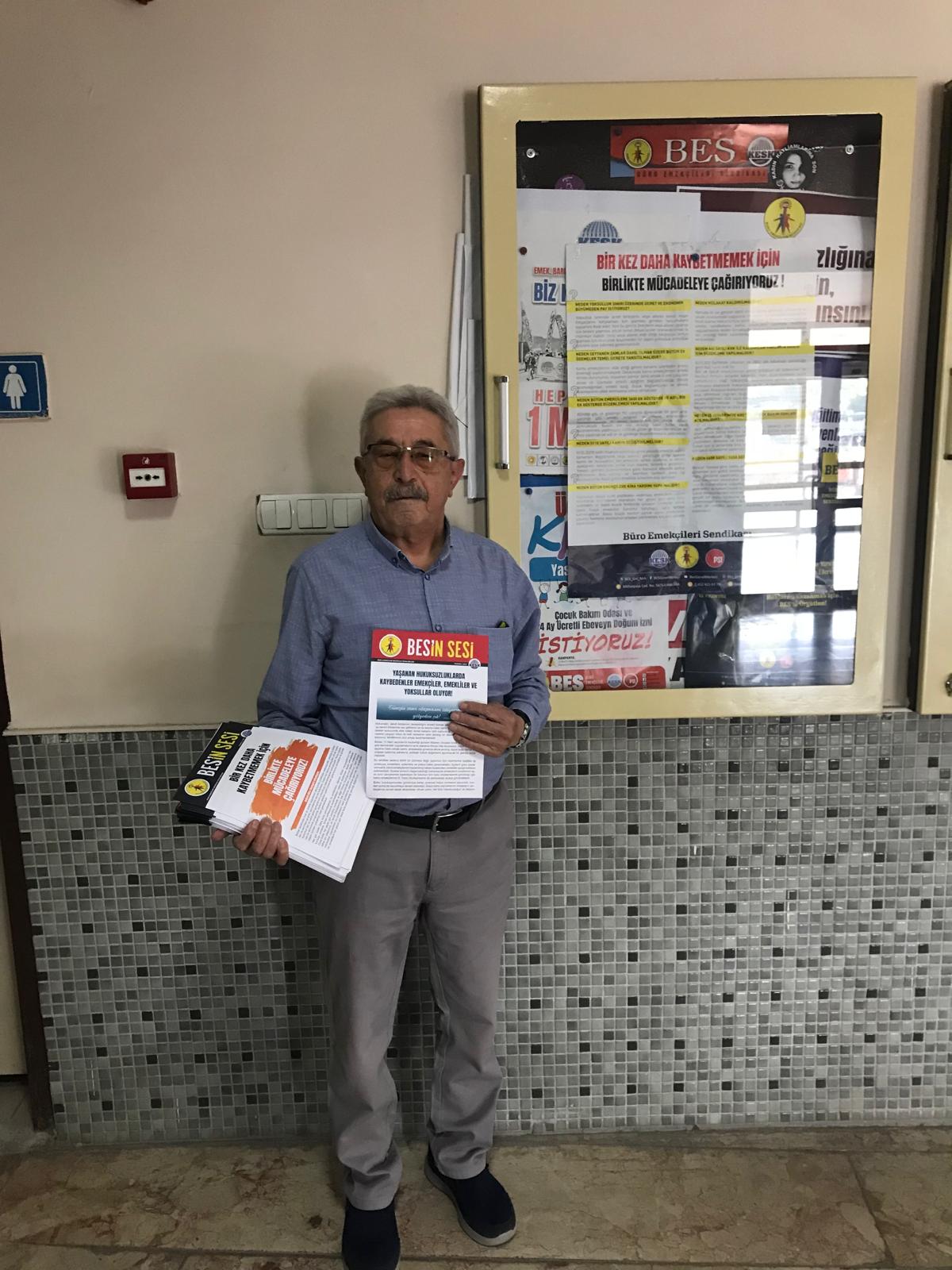 Büro Emekçileri Sendikası (BES) Afyon Temsilcisi Ali İhsan Orhan, “4
