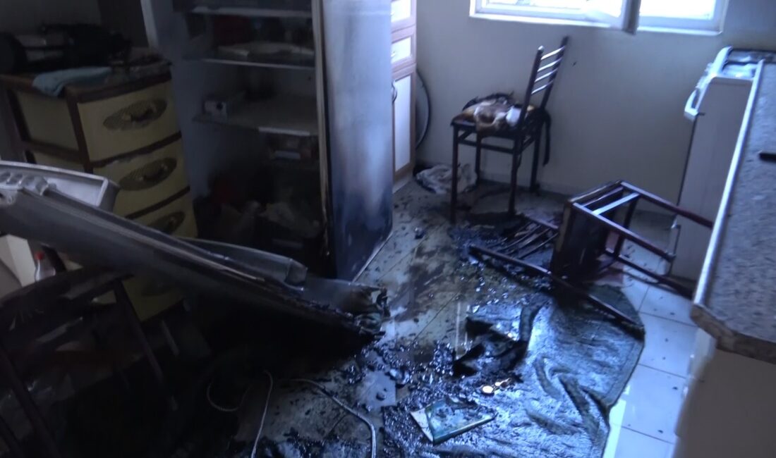 Antalya'da bir apartman dairesinde çıkan yangının, ailenin madde bağımlısı olduğu