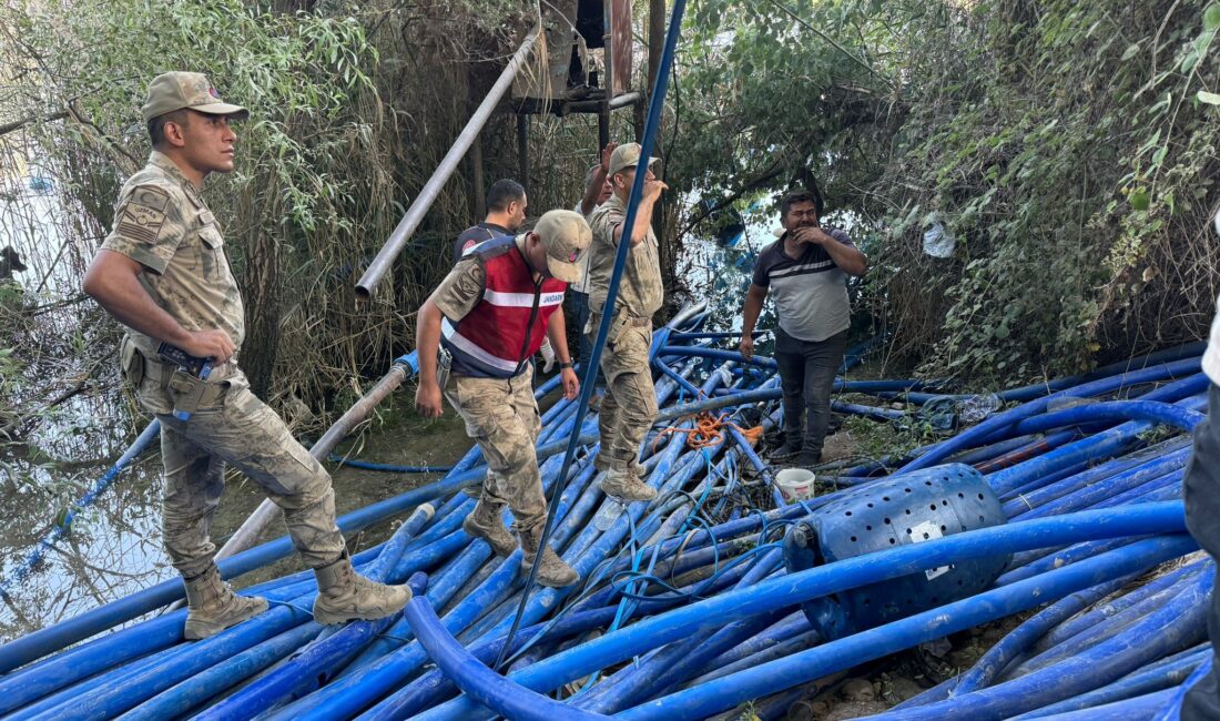 Şanlıurfa'nın Birecik ilçesinde, tarım arazisini sulamakta kullanılan su dinamosunu onarmak