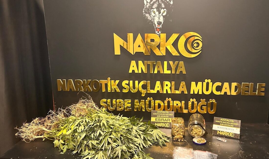 Antalya'da narkotik ekiplerinin son bir hafta içinde düzenlediği geniş çaplı