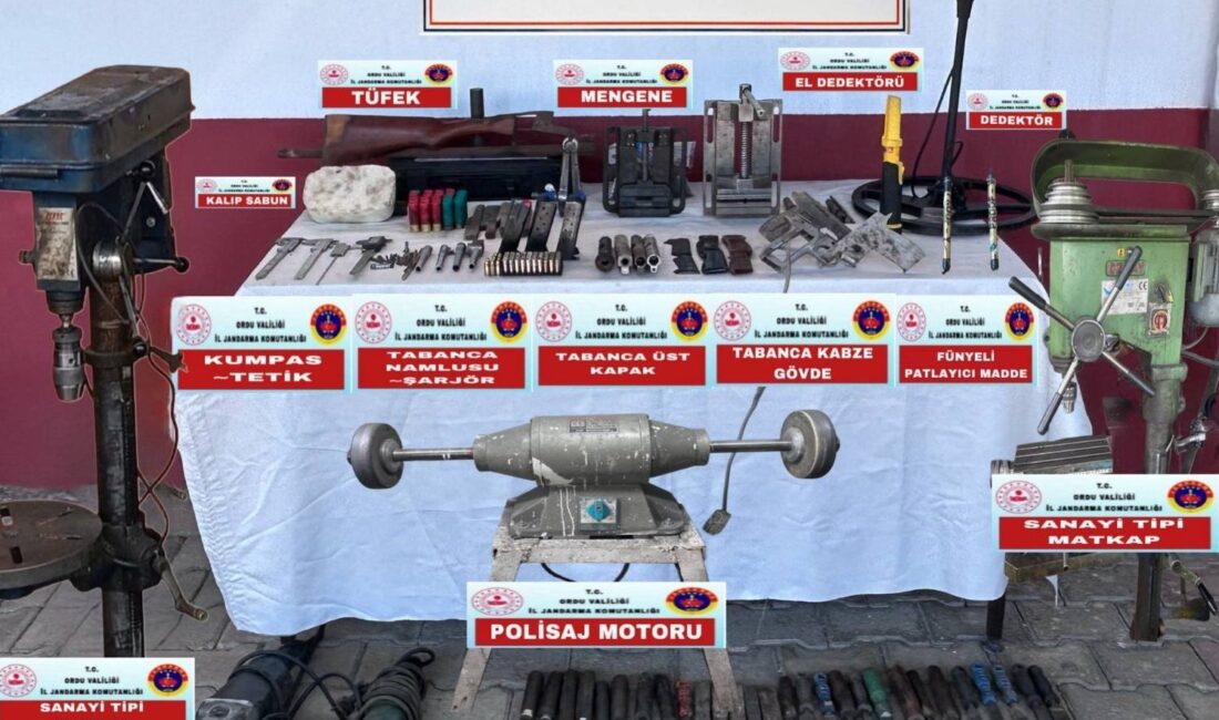 Ordu'da jandarma ekipleri tarafından silah imalatı ve ticareti yapan şahıslara