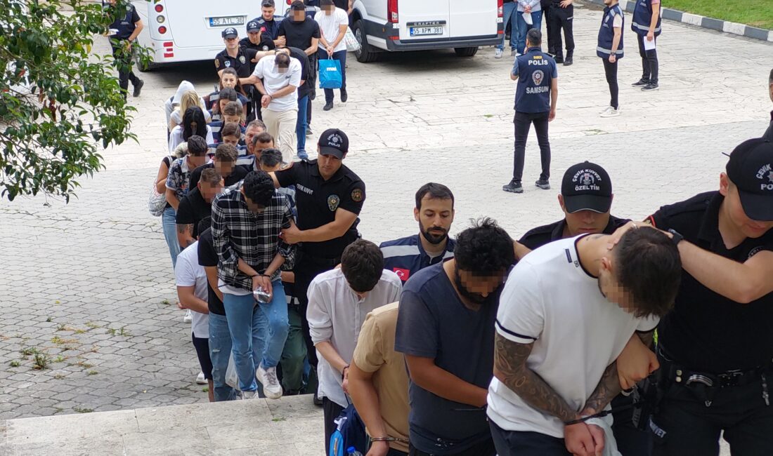 Samsun merkezli olmak üzere 12 ilde eş zamanlı olarak gerçekleştirilen