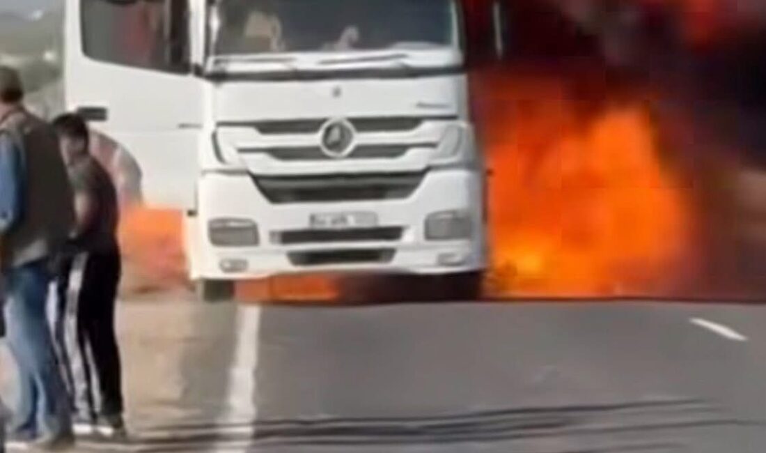 Şanlıurfa'nın Ceylanpınar ilçesinde, seyir halindeki bir tır henüz belirlenemeyen bir