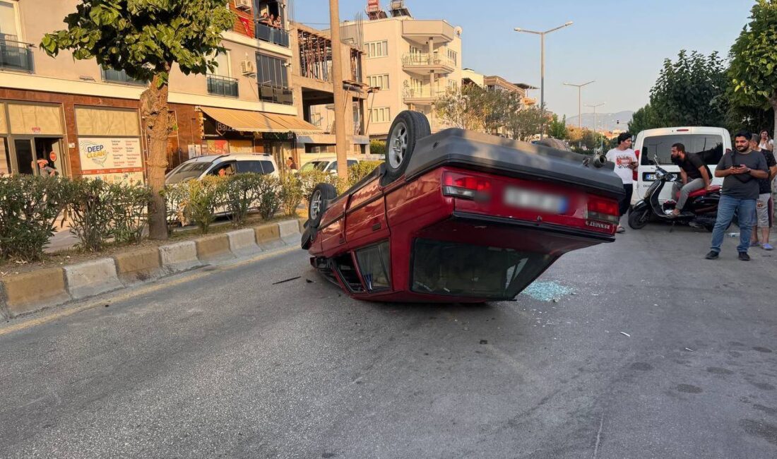 Aydın'ın Efeler ilçesinde, 15 yaşındaki ehliyetsiz bir sürücünün kullandığı otomobil