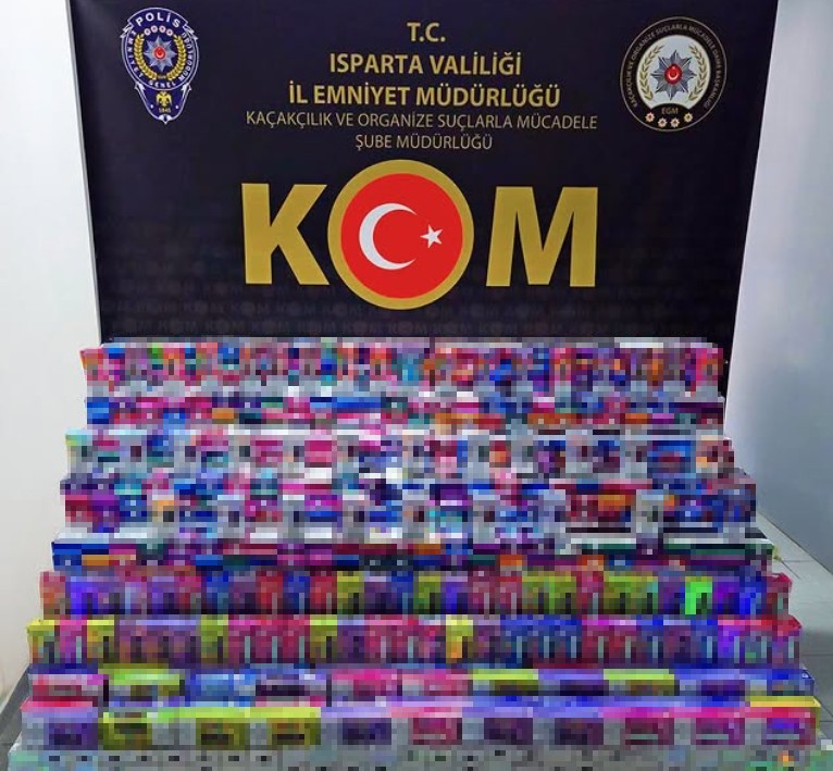 Isparta'da, emniyet birimlerinin düzenlediği ortak bir operasyonla piyasa değeri yaklaşık