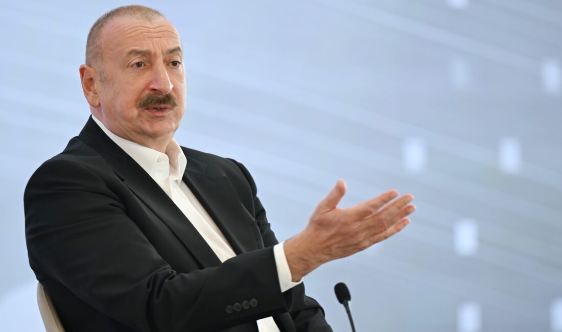 Azerbaycan Cumhurbaşkanı İlham Aliyev, Hankendi'de gerçekleştirilen 3. Şuşa Global Medya