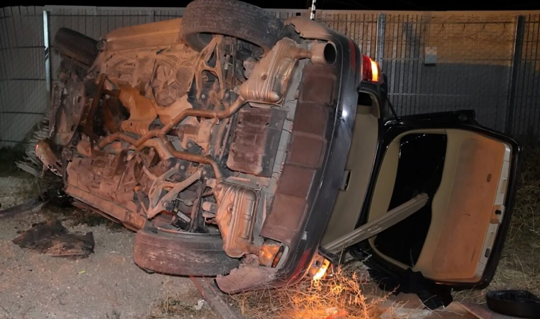 Aksaray'da meydana gelen trafik kazasında, alkollü bir sürücünün kullandığı otomobil,
