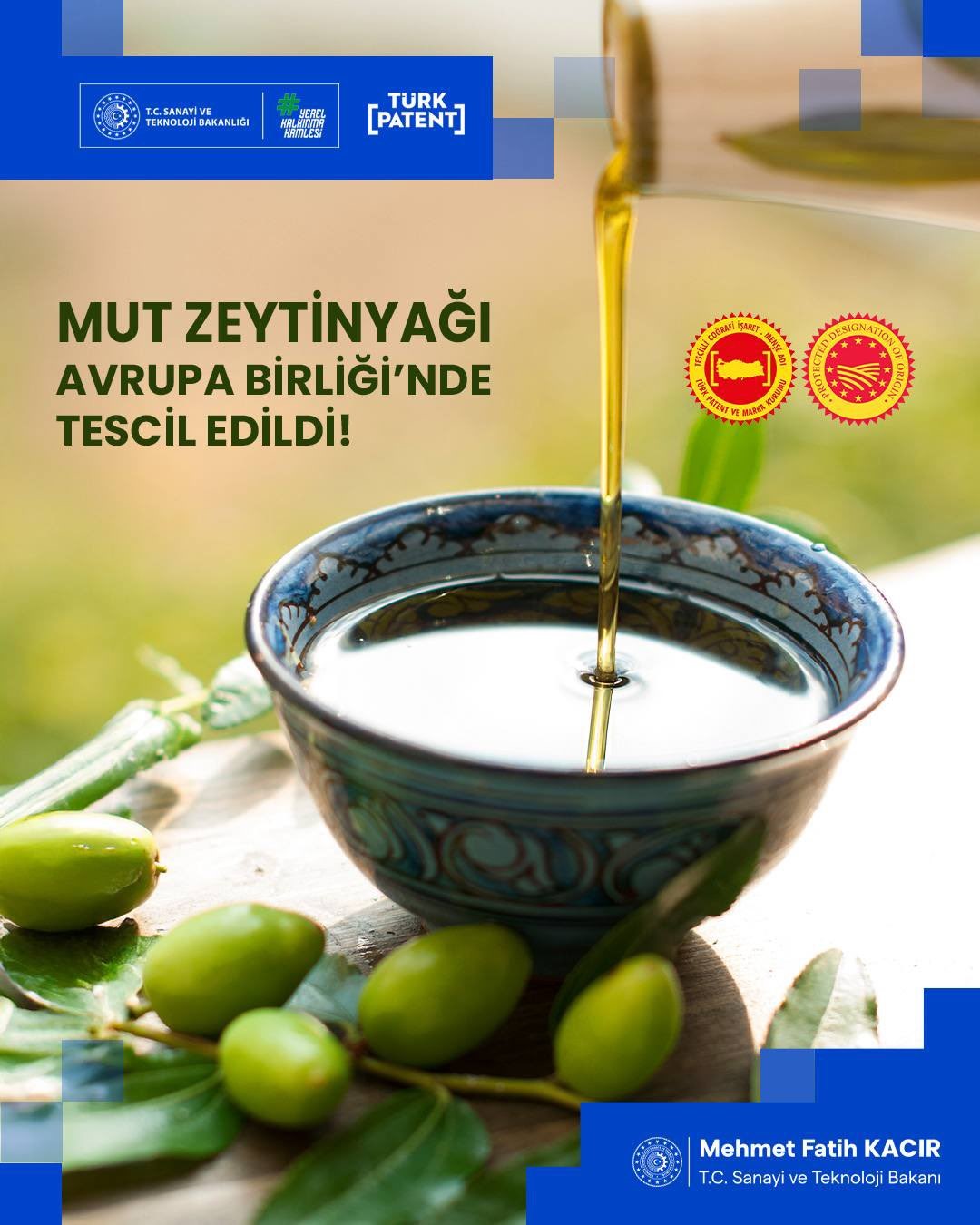 
Sanayi ve Teknoloji Bakanı Mehmet Fatih Kacır, Mut zeytinyağı ve