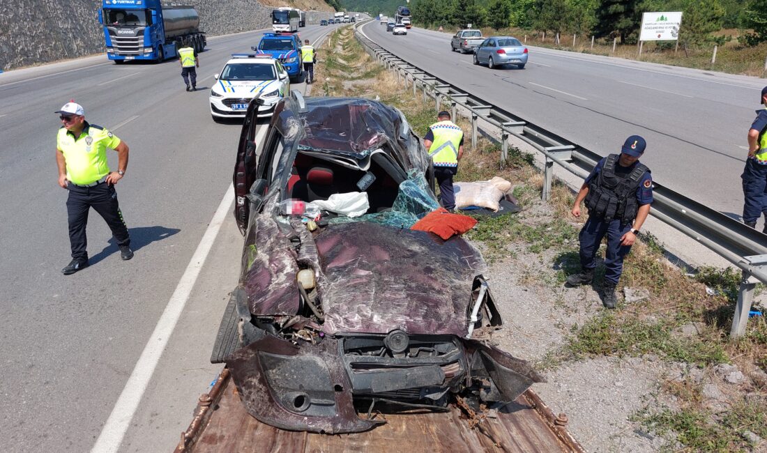 Samsun'da meydana gelen elim bir trafik kazasında, İstanbul'dan Giresun istikametine