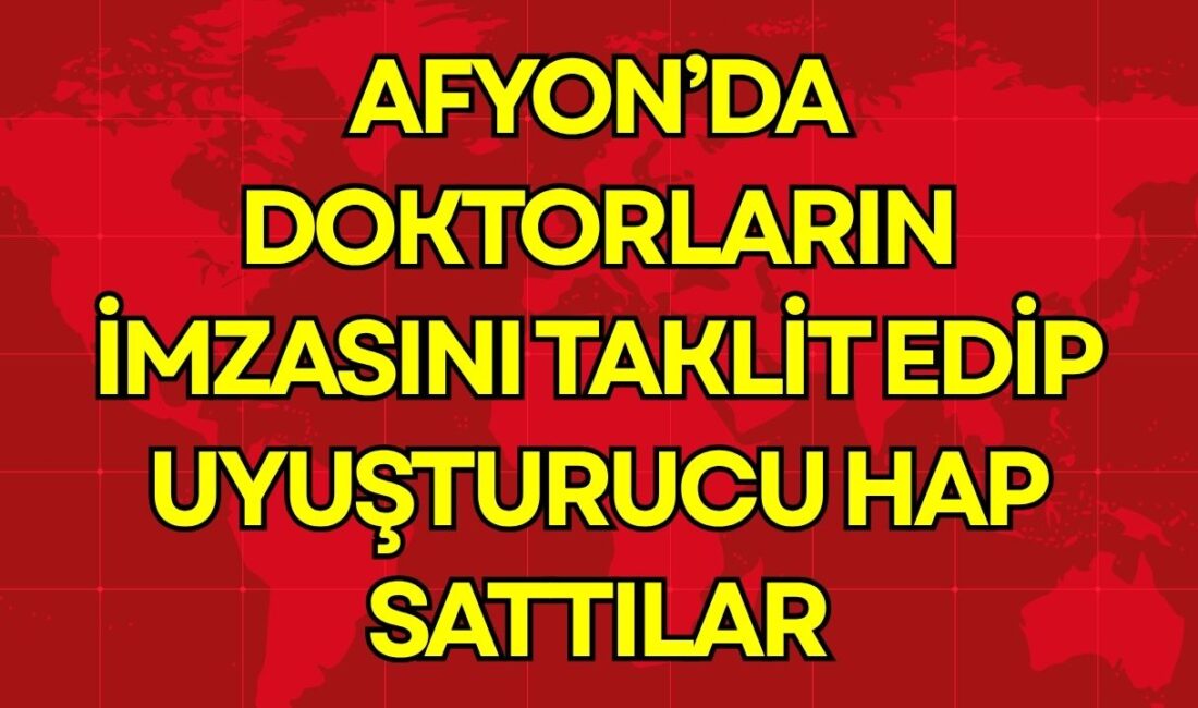 Afyonkarahisar Devlet Hastanesi'nde doktorların imzasını taklit ederek sahte reçeteler düzenleyip
