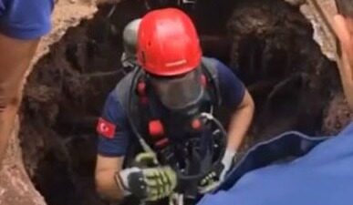 Osmaniye'de, 18 metre derinliğindeki kullanılmayan bir su kuyusuna düşen yavru