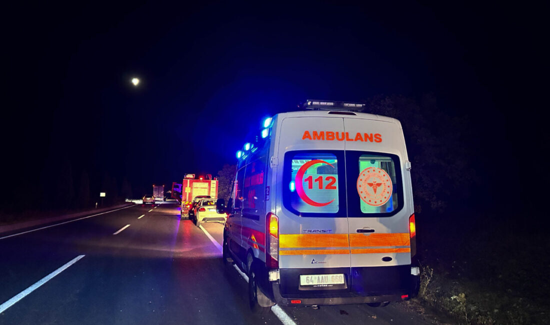Uşak'ın Banaz ilçesinde otomobilin şarampole devrilmesi sonucu 1 kişi öldü,