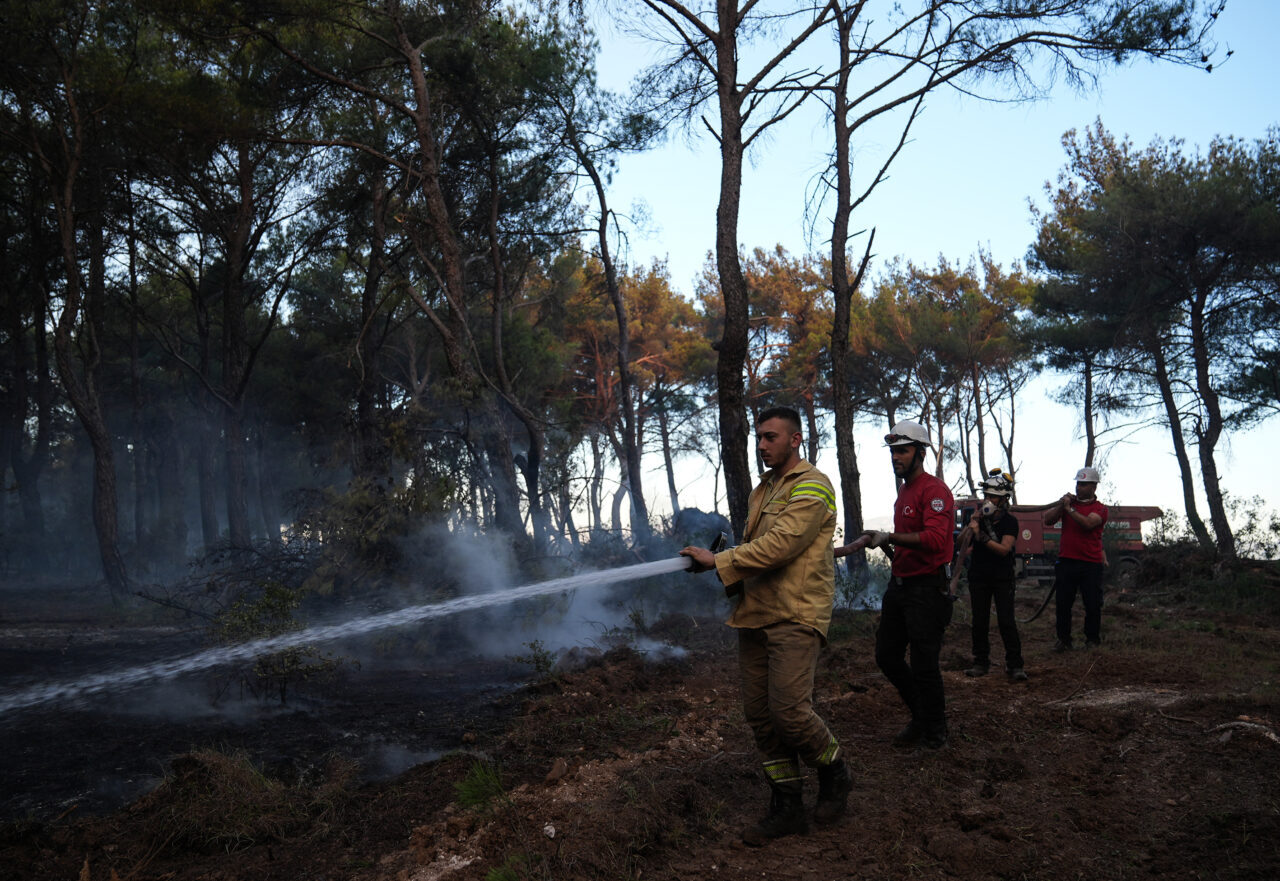 İzmir'de çıkan orman yangınlarında zorlu arazi koşulları ve ateş çemberleriyle