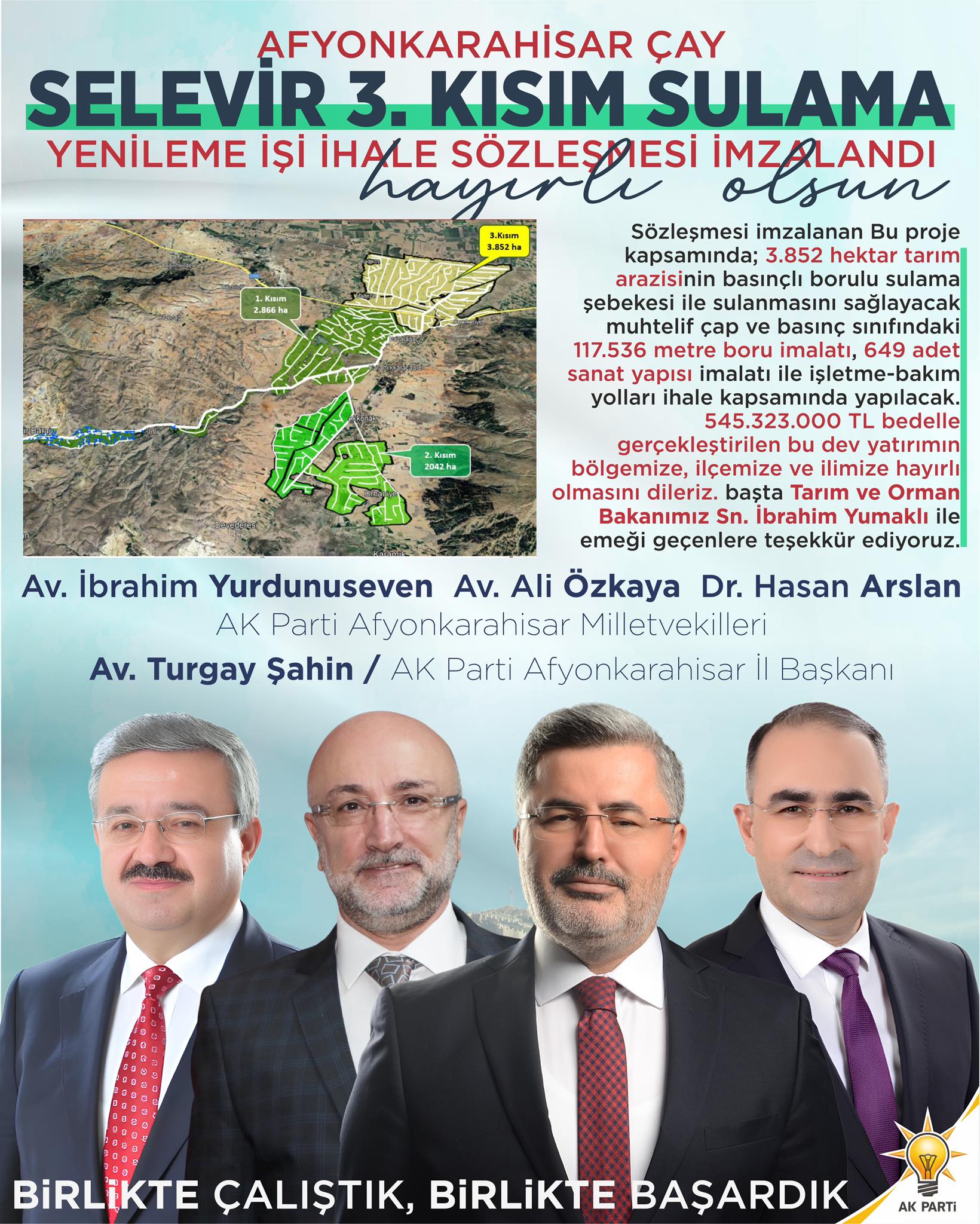 Çay Ovası’na 545 Milyon TL’lik dev yatırım TBMM Başkanlık Divanı