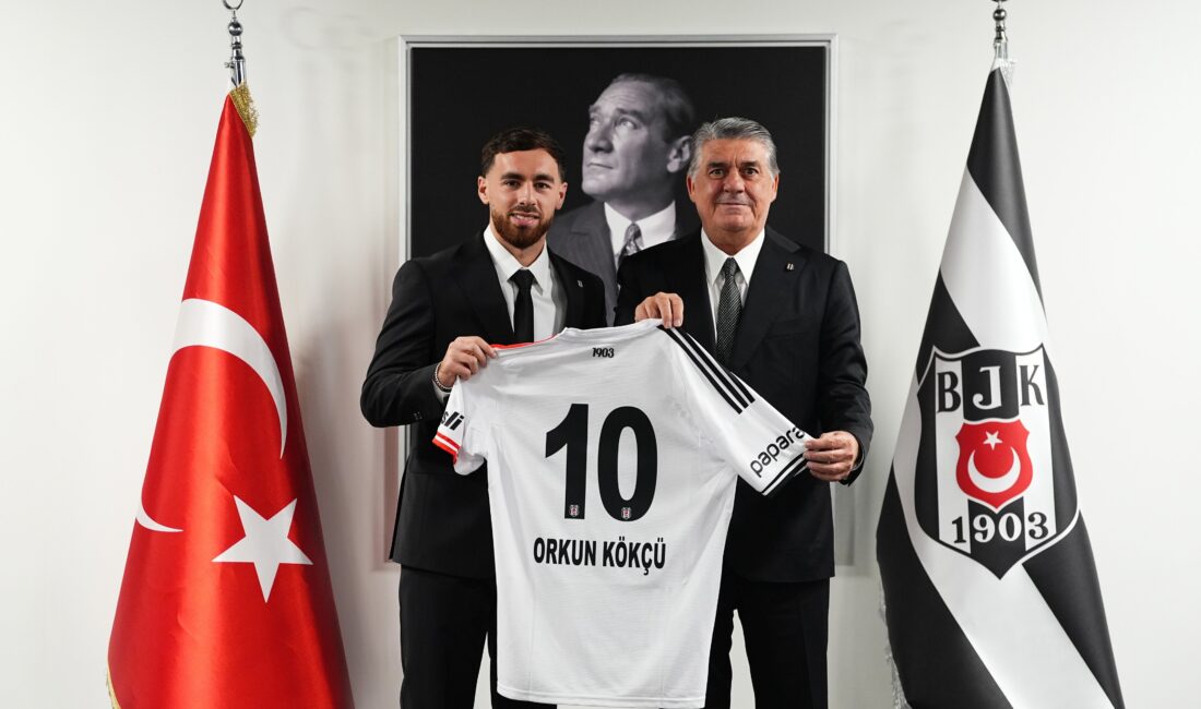 Beşiktaş’ın satın alma opsiyonuyla kiraladığı Afyonkarahisarlı milli futbolcu Orkun Kökçü,