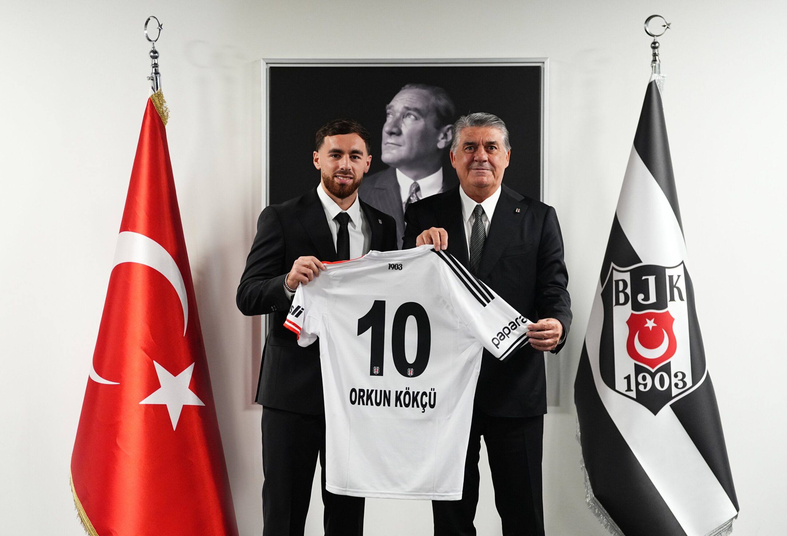Beşiktaş’ın satın alma opsiyonuyla kiraladığı Afyonkarahisarlı milli futbolcu Orkun Kökçü,