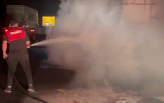 Osmaniye'nin Düziçi ilçesi sınırlarında Tarsus-Adana-Gaziantep (TAG) Otoyolu üzerinde ilerleyen bir