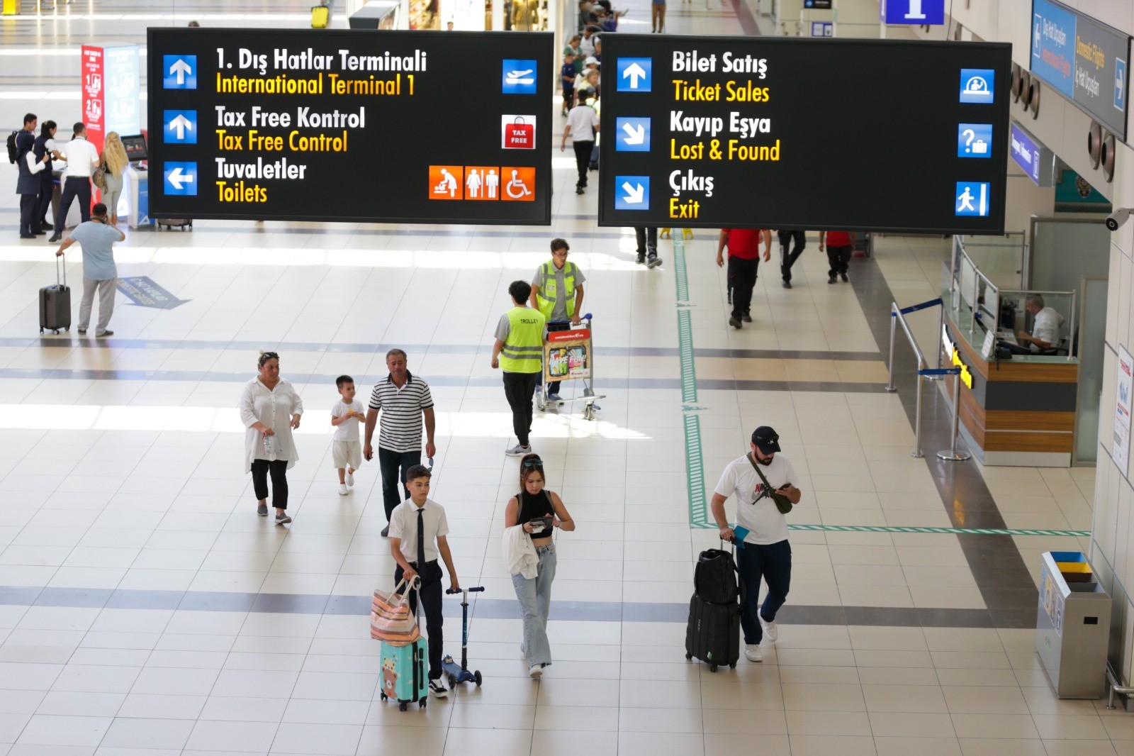 Antalya, 3 Ağustos tarihinde hava yoluyla 105 bin 284 yabancı